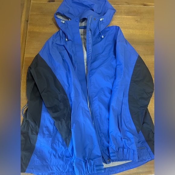 LL Bean Women’s Blue Windbreaker Jacket Size Large - Picture 1 of 10